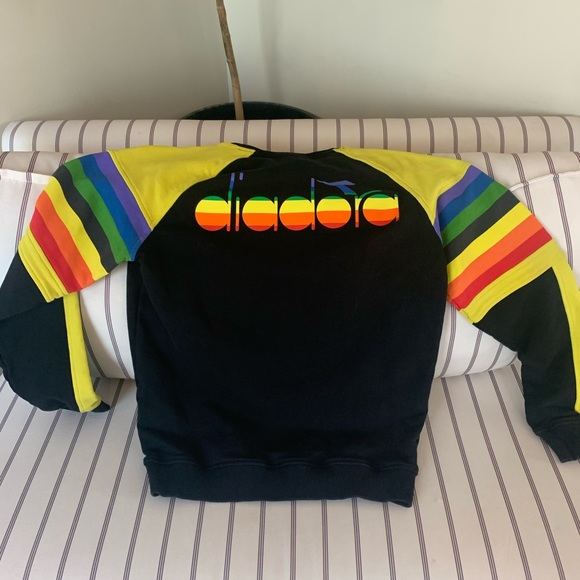 Diadora 100% Cotton Crew Neck Sweater   Sweatshirt Men’s Size S Made in Italy - Picture 2 of 16